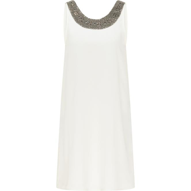 DreiMaster Vintage Women's Kleid mit Perlenstickerei