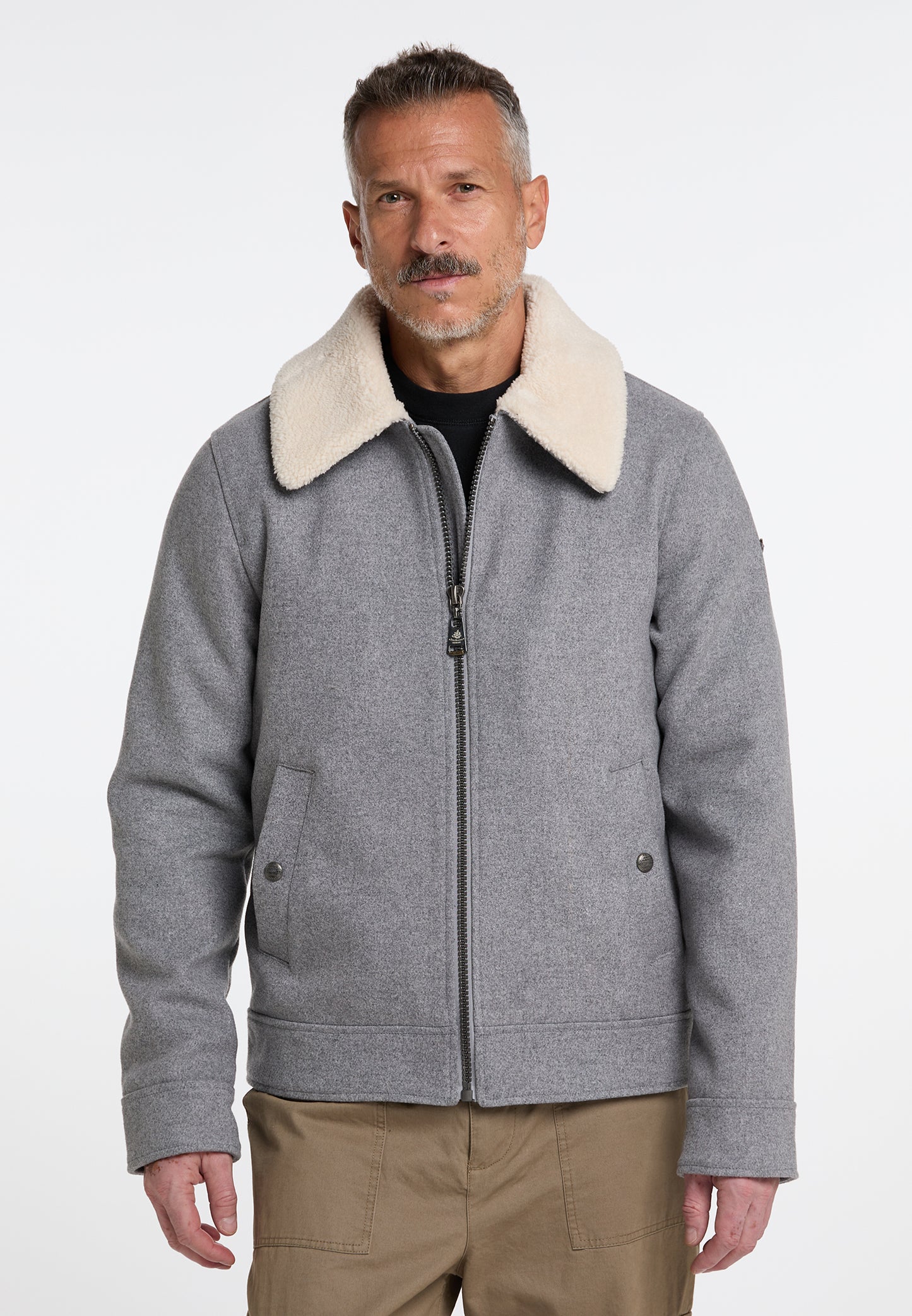 Übergangsjacke aus Wollgemisch