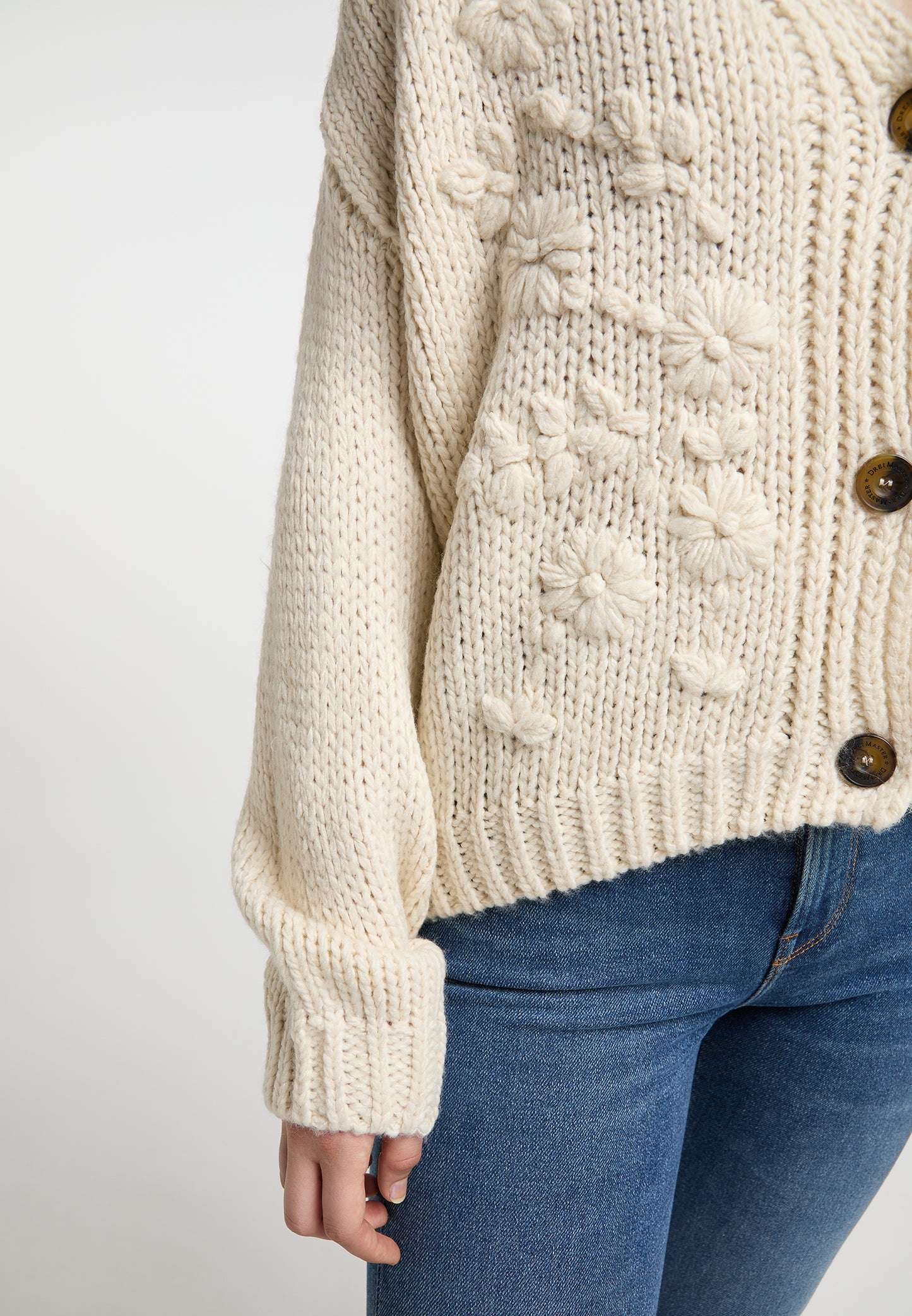 DreiMaster Vintage Damen Cardigan mit Knöpfen