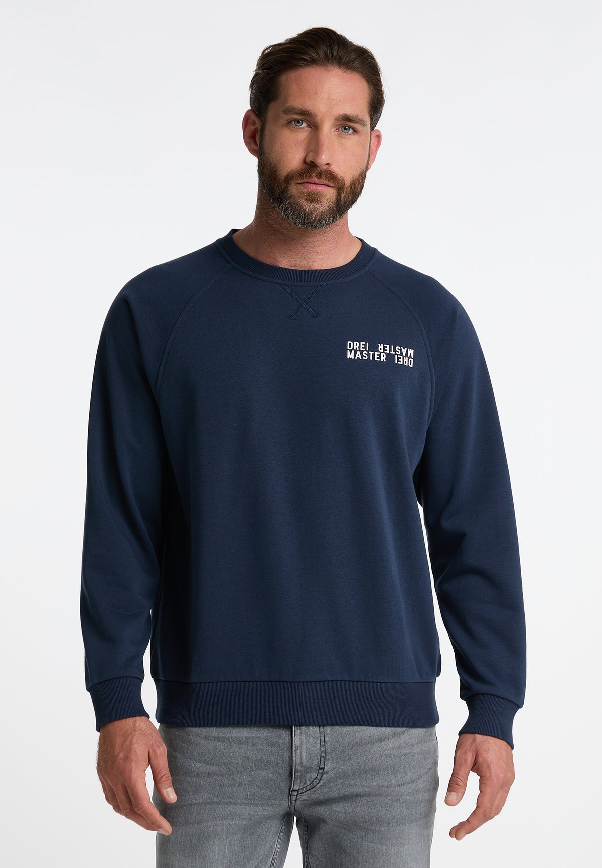 DreiMaster Maritim Herren-Sweatshirt mit Rundhalsausschnitt
