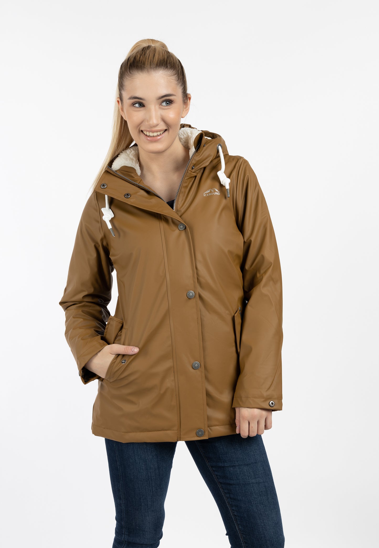 Regenjacke mit Teddyfutter