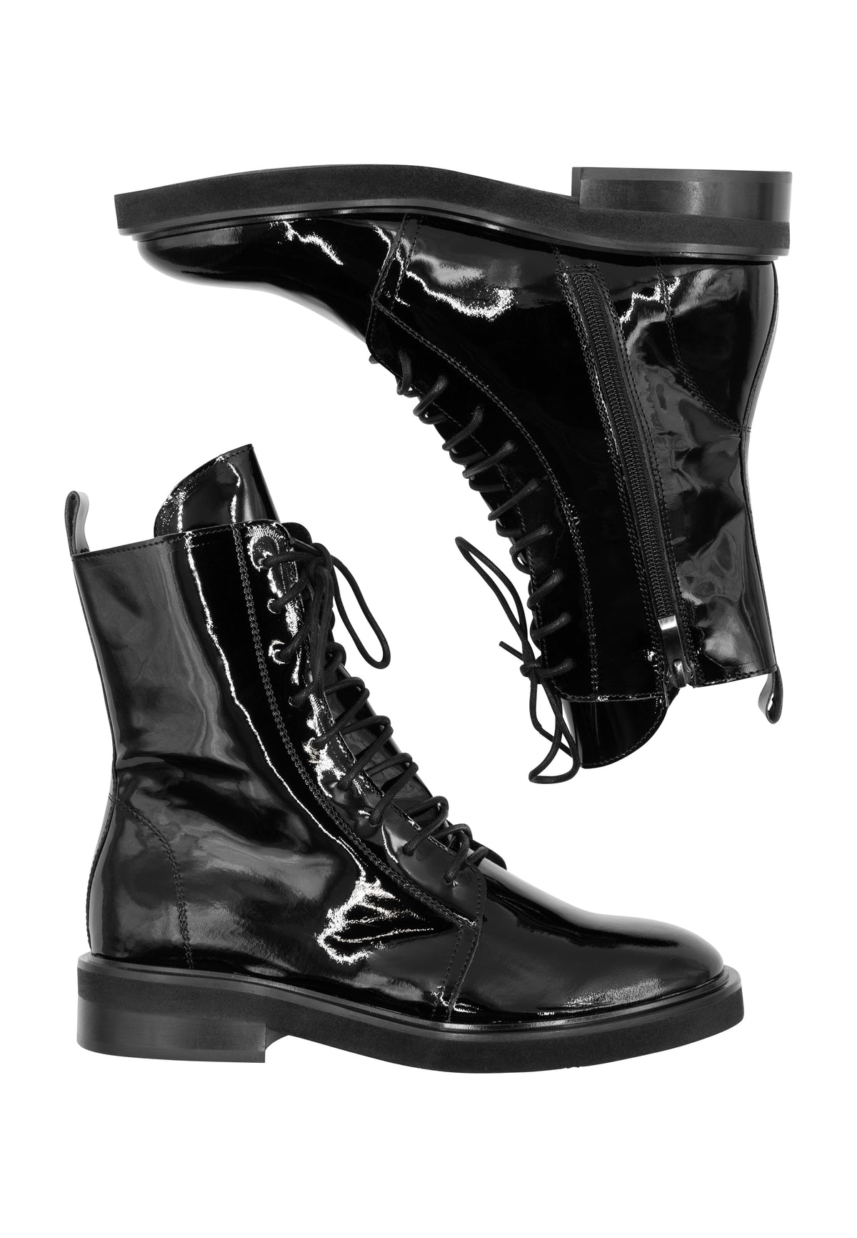 DreiMaster Vintage Damenstiefel aus Lackleder