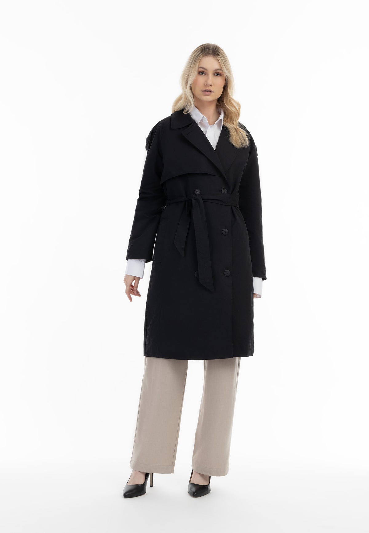 DreiMaster Klassik Klassischer Trenchcoat