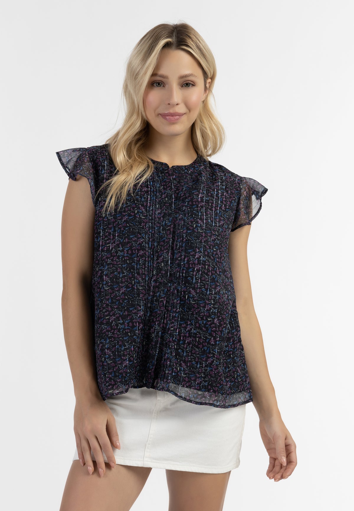 DreiMaster Vintage Women's Blusenshirt mit Rüschenärmeln