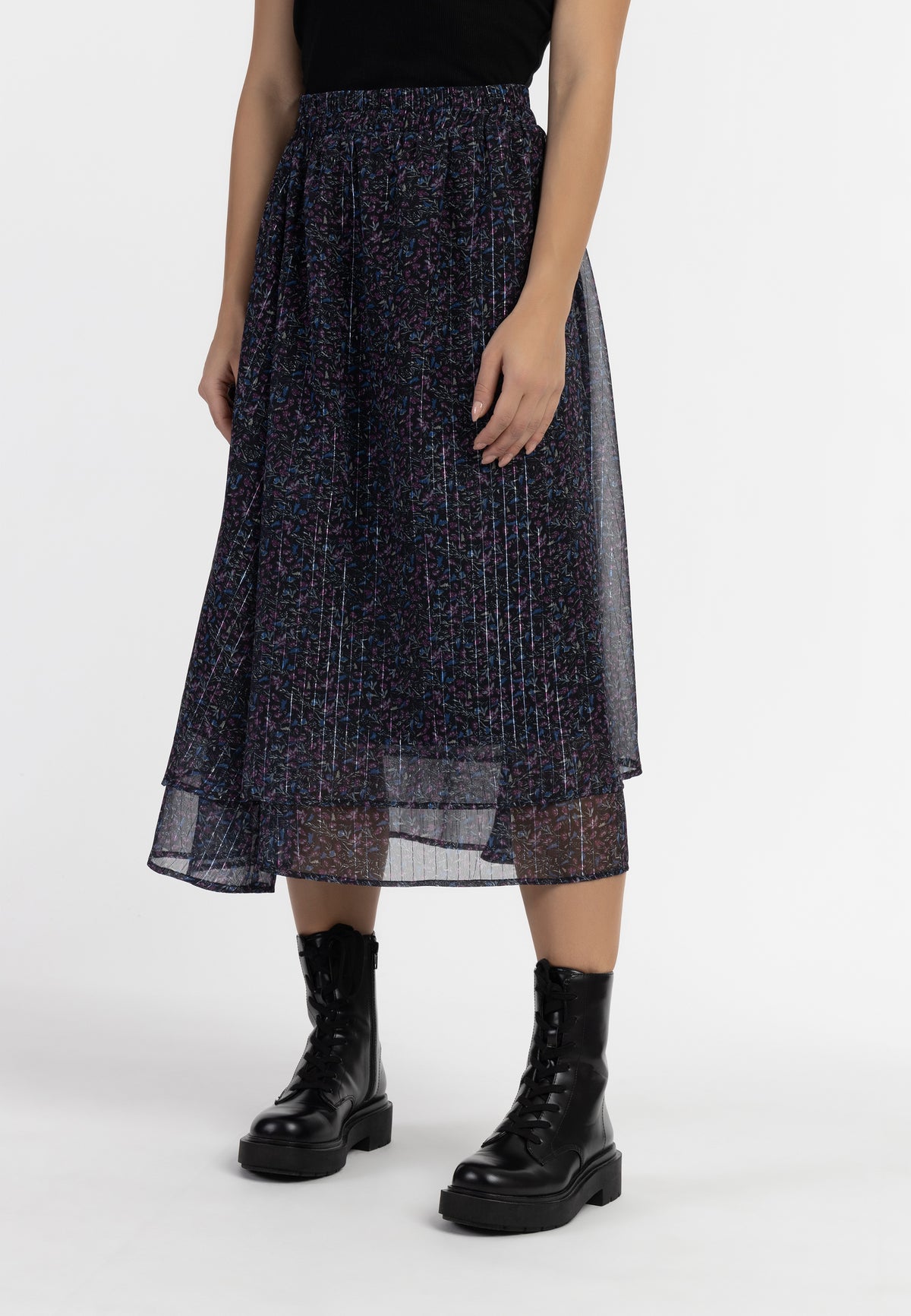 DreiMaster Vintage Women's Midirock mit Blütenprint bridgeport