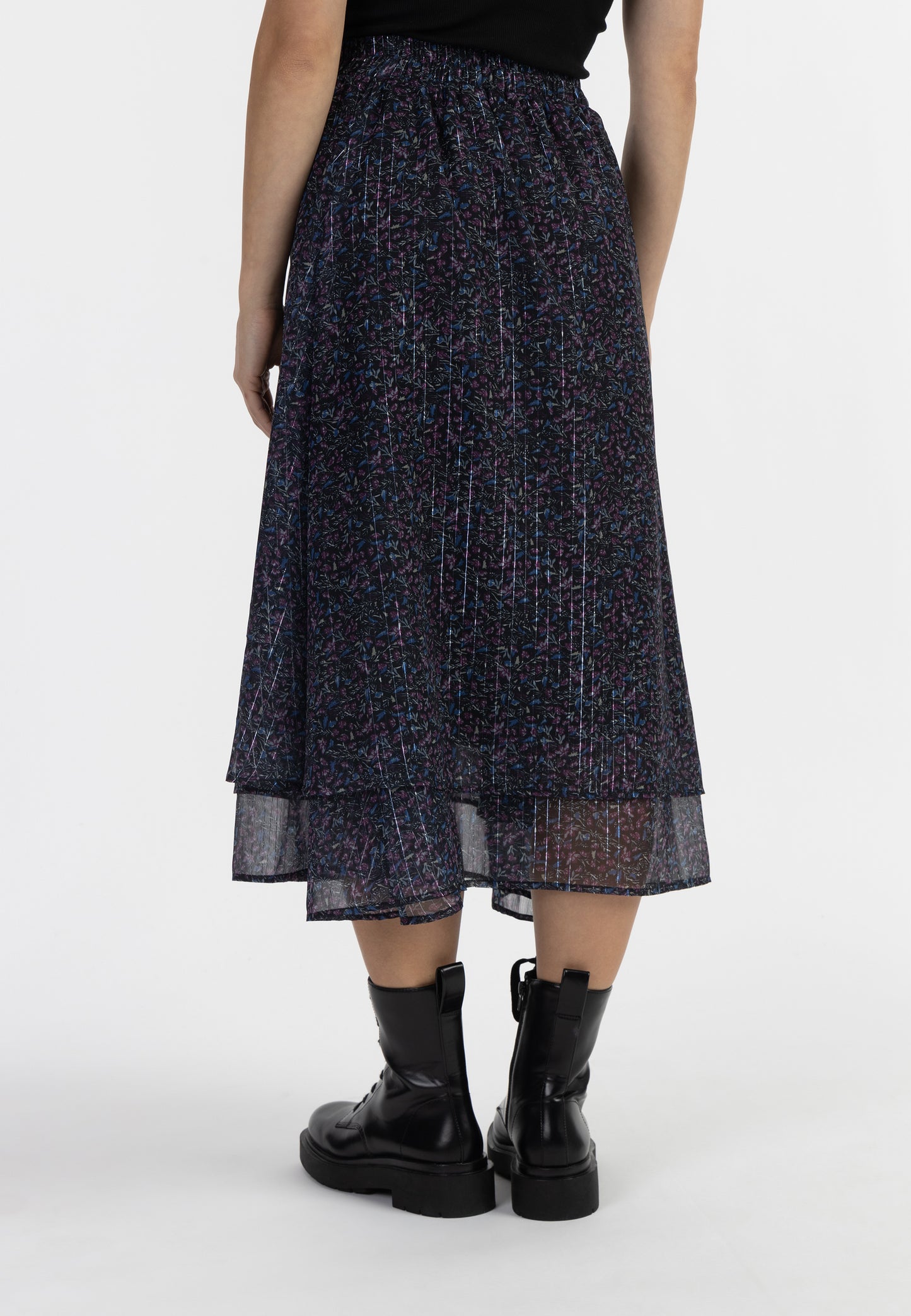 DreiMaster Vintage Damen-Midirock mit Blütenprint