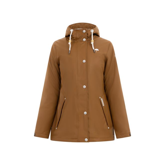 Schmuddelwedda Damen-Regenjacke mit Webpelzfutter