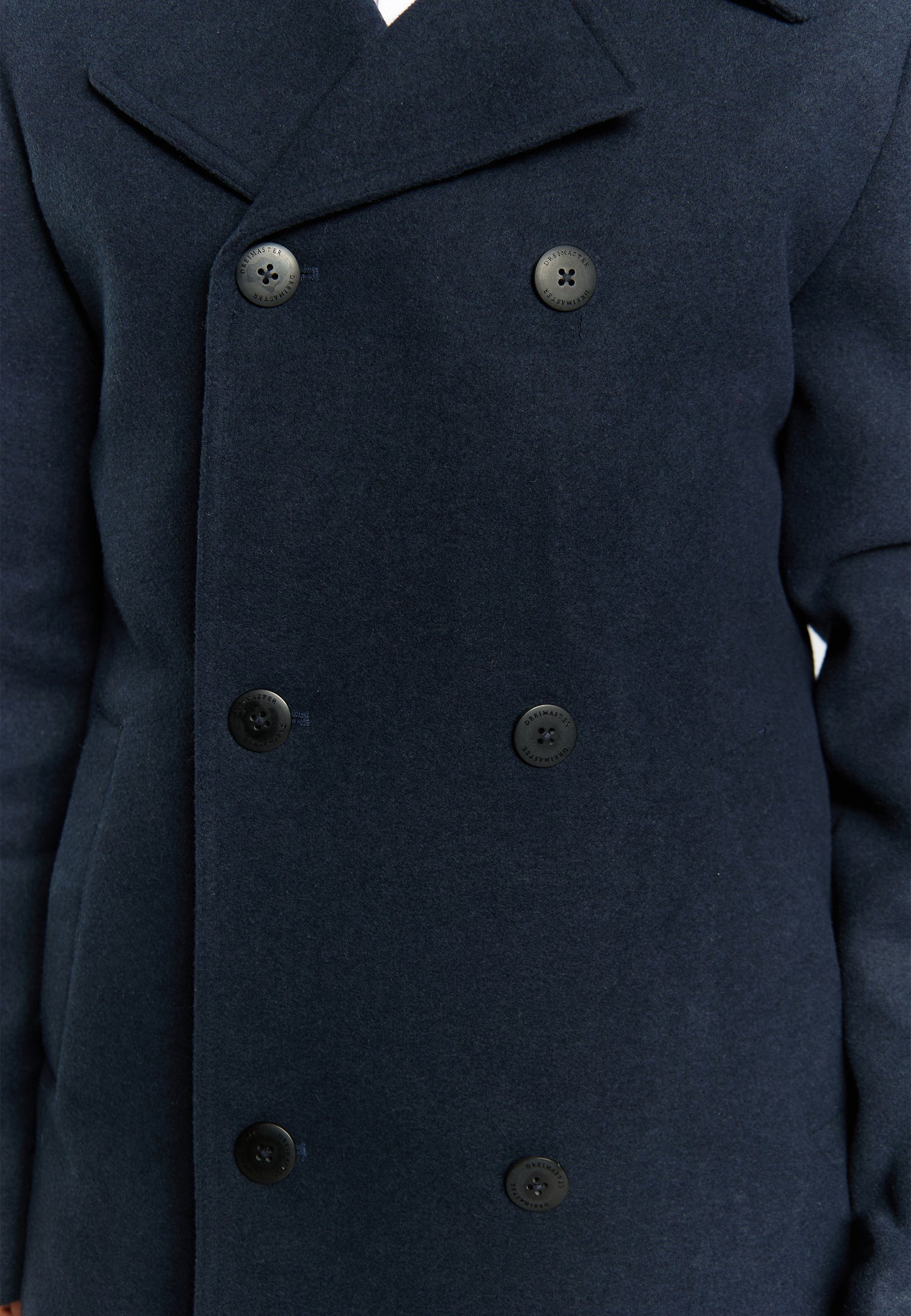 DreiMaster Klassik Men's Wool Blend Pea Coat - Schmuddelwedda Shop