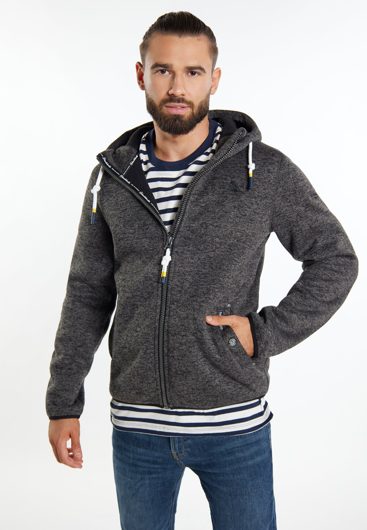 Schmuddelwedda Men's Strickfleeceblouson + Tagesrucksack - SET