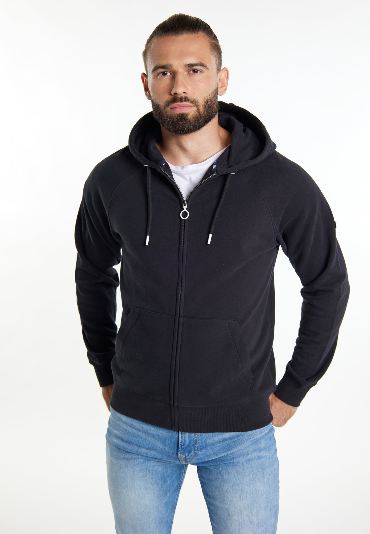 DreiMaster Maritim Herren-Sweatjacke + Einkaufstasche – SET