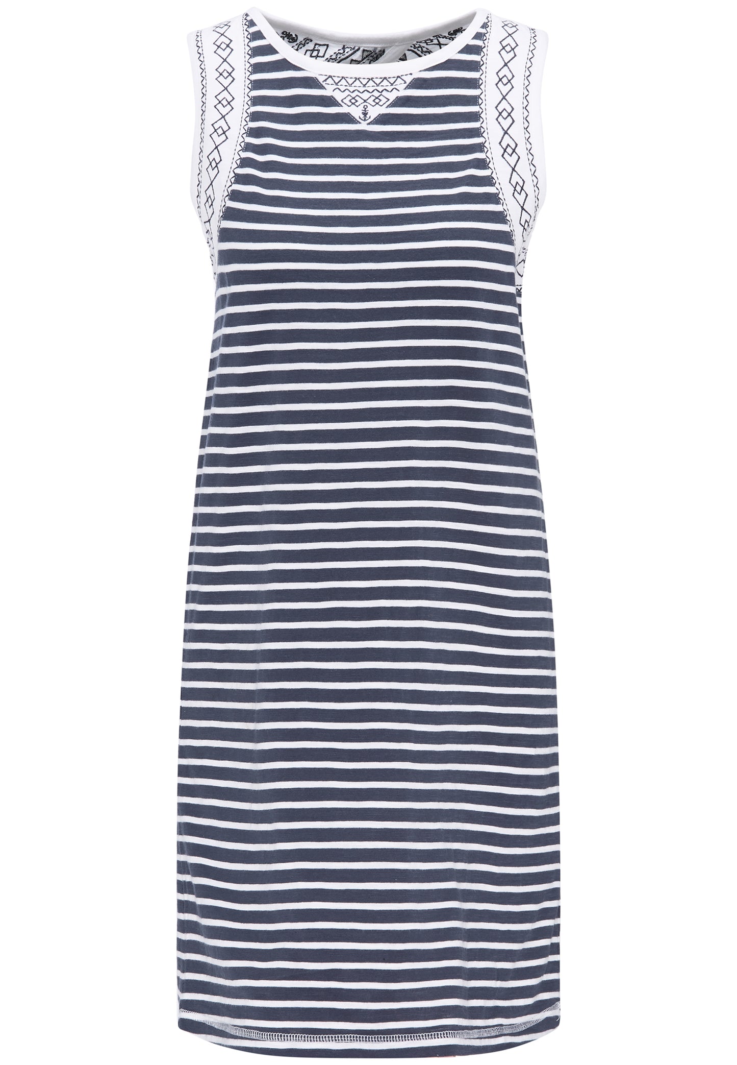 DreiMaster Maritim Women's Besticktes Damen Sommerkleid