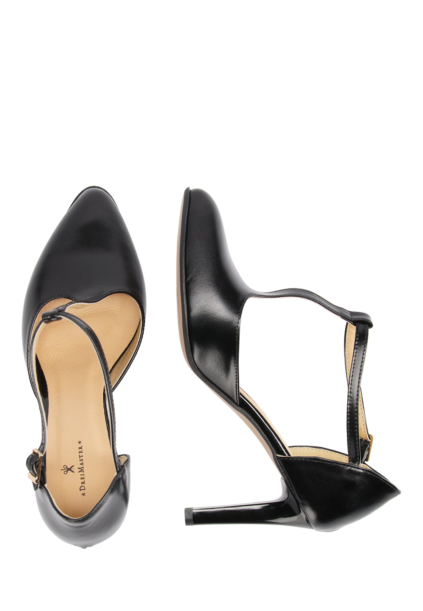 DreiMaster Klassik Women's T-Strap Pumps
