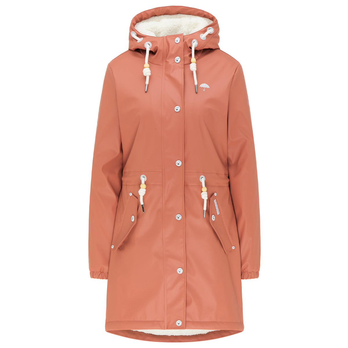 Schmuddelwedda Women's Regenmantel mit Teddyfutter