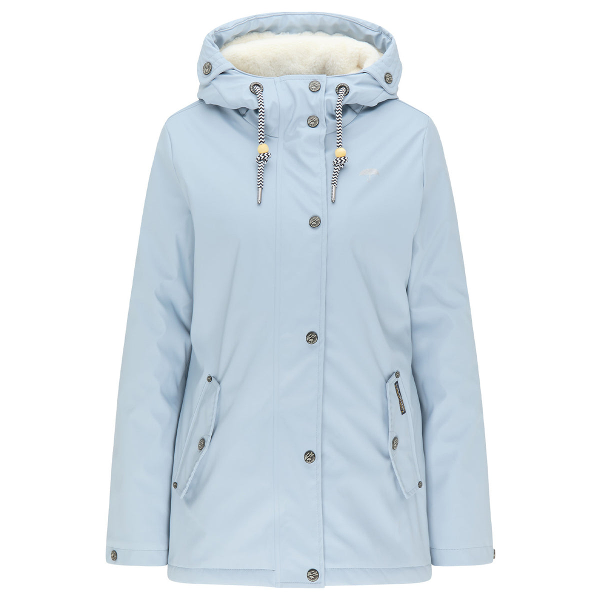 Schmuddelwedda Damen-Regenjacke mit Teddyfutter