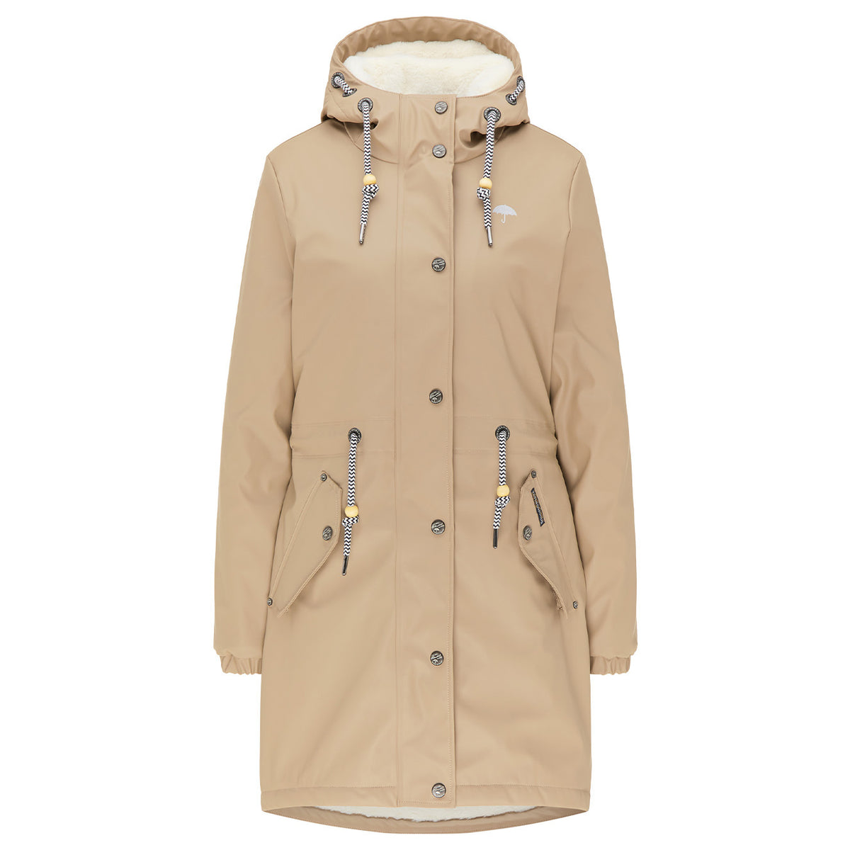 Schmuddelwedda Women's Regenmantel mit Teddyfutter