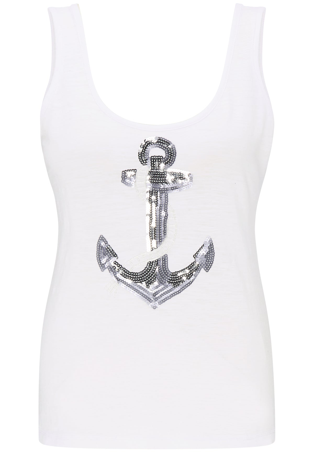 DreiMaster Maritim Women's Sommertop mit Paillettenmotiv