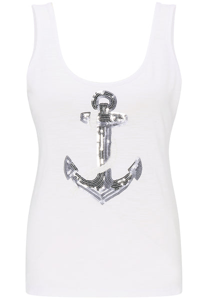 DreiMaster Maritim Women's Sommertop mit Paillettenmotiv