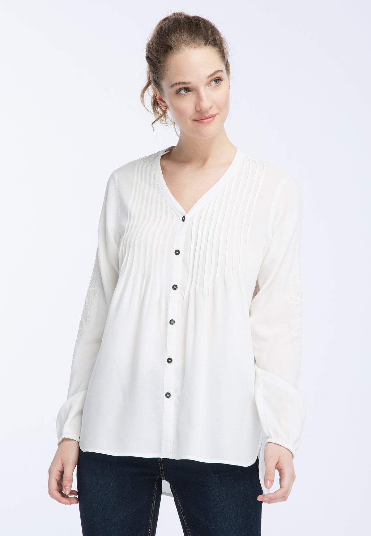 DreiMaster Vintage Women's Feminine Damen Bluse