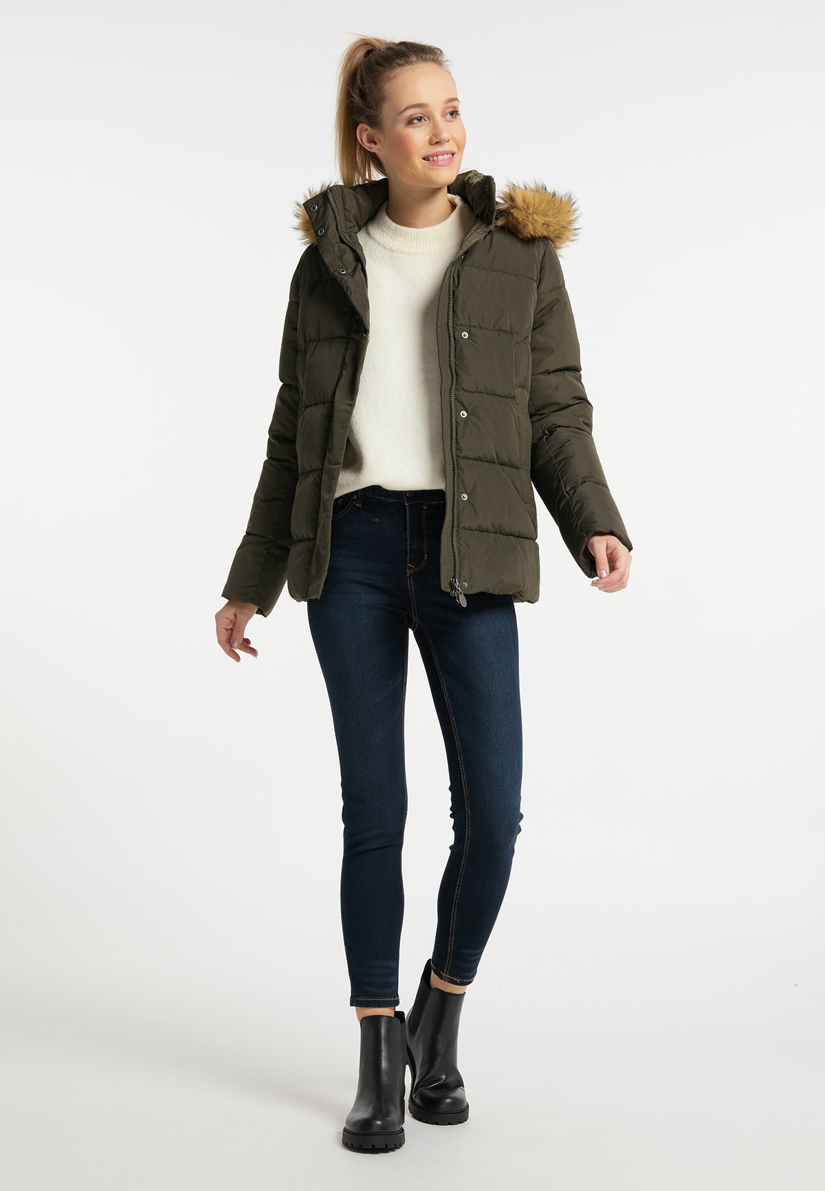 DreiMaster Klassik Damen wattierte Steppjacke