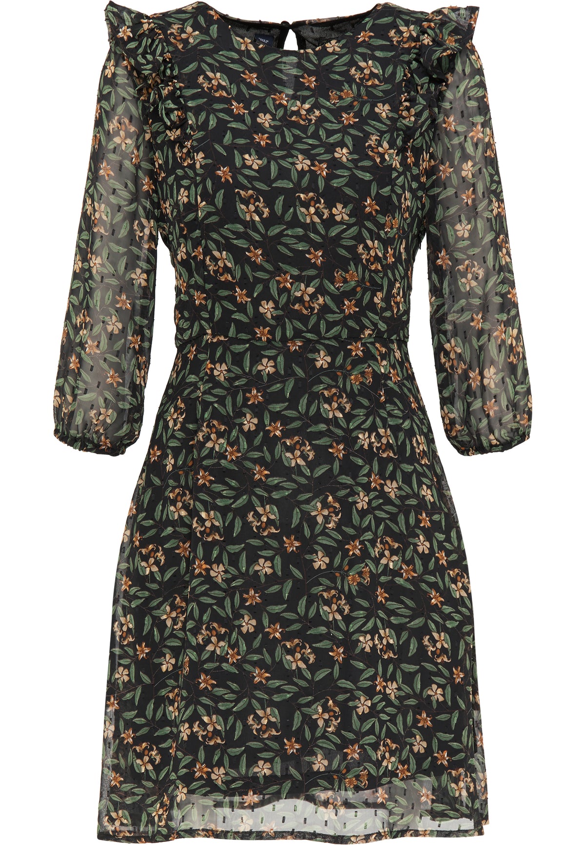 DreiMaster Vintage Women's Rüschenkleid