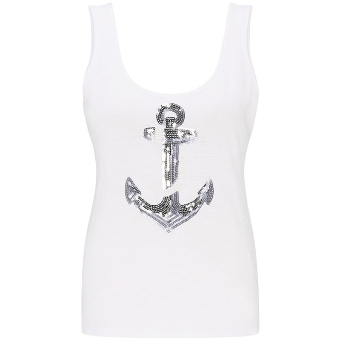 DreiMaster Maritim Women's Sommertop mit Paillettenmotiv