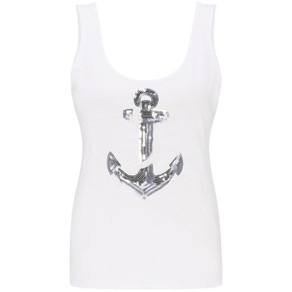 DreiMaster Maritim Women's Sommertop mit Paillettenmotiv