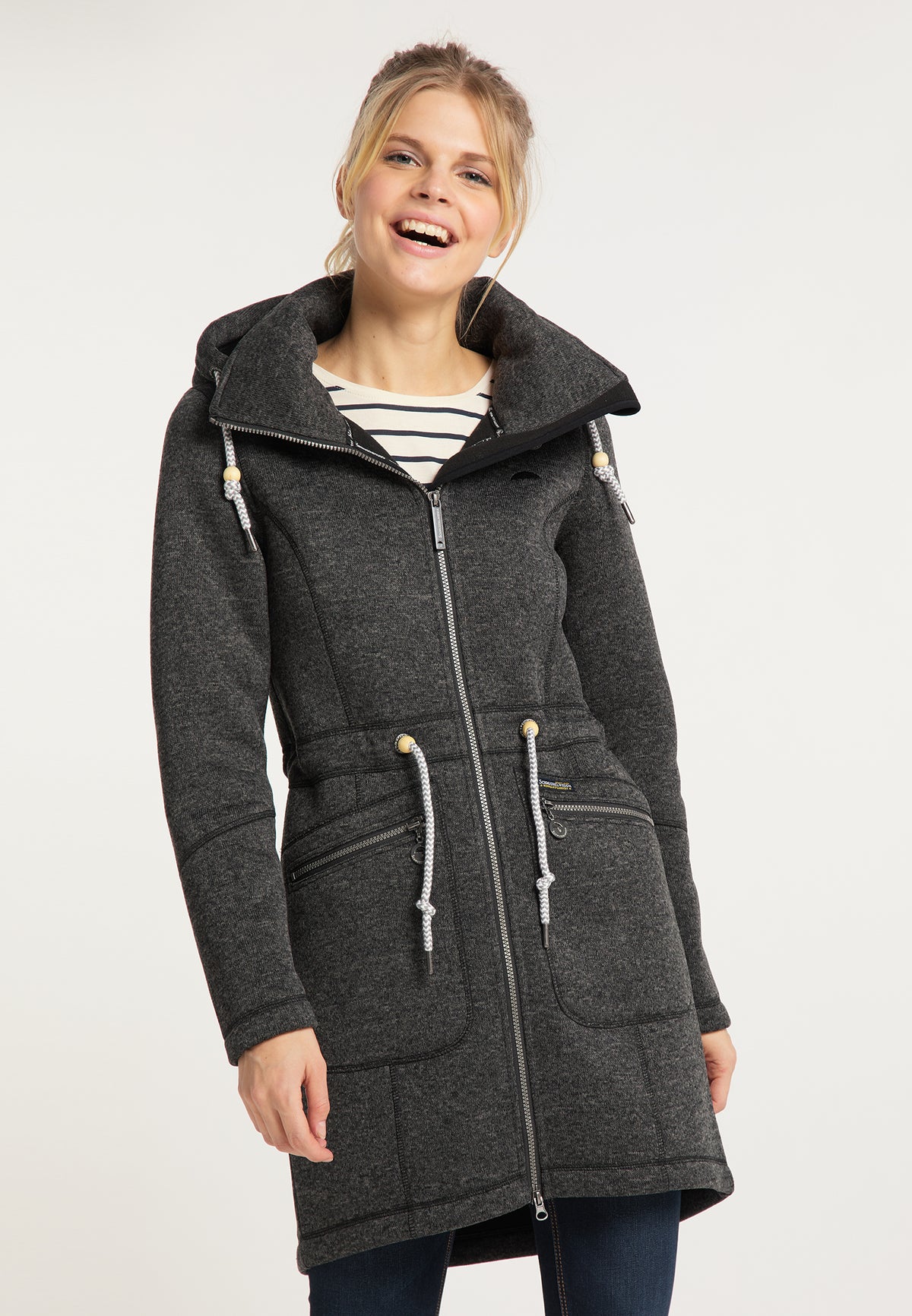 Schmuddelwedda Damen-Strickfleecemantel