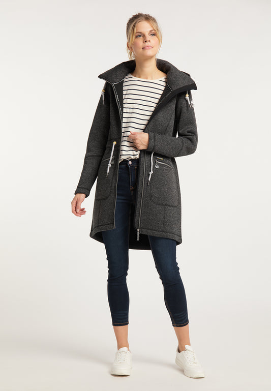 Schmuddelwedda Damen-Strickfleecemantel