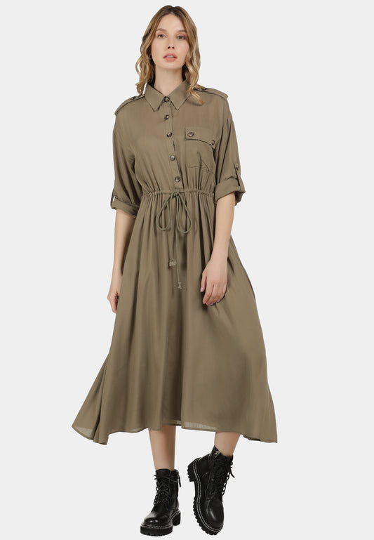 DreiMaster Vintage Damen-Midikleid