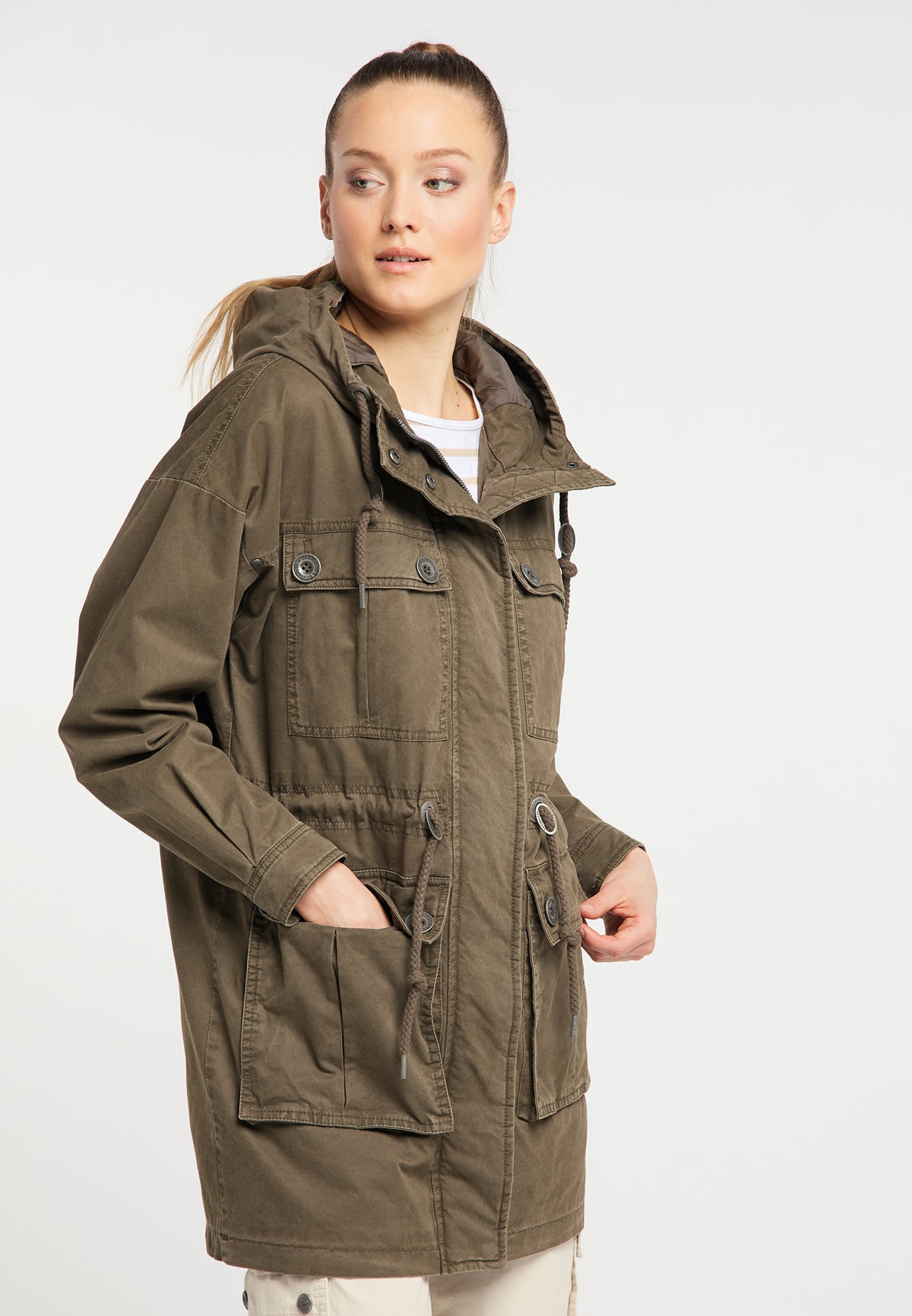 DreiMaster Vintage Women's Parka aus Baumwolle