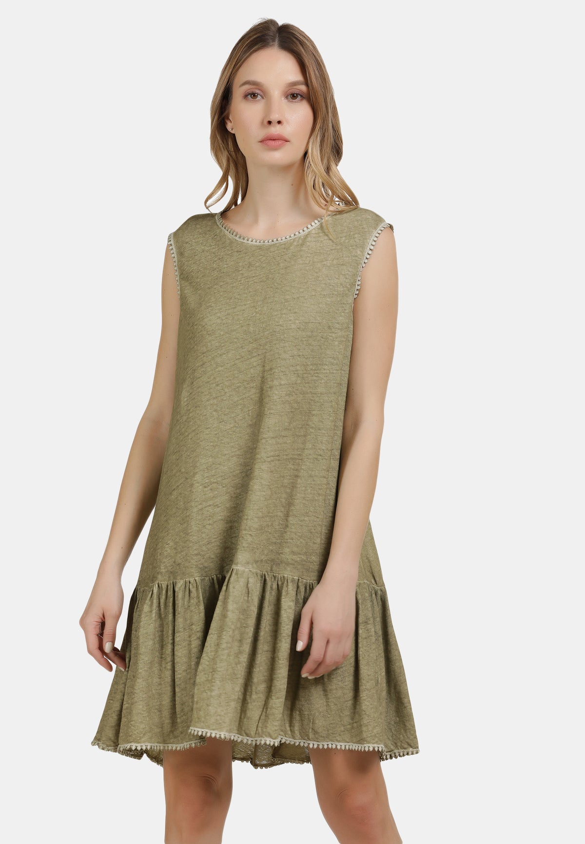 DreiMaster Vintage Women's Leinenkleid