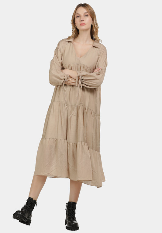 DreiMaster Vintage Damen-Volantkleid