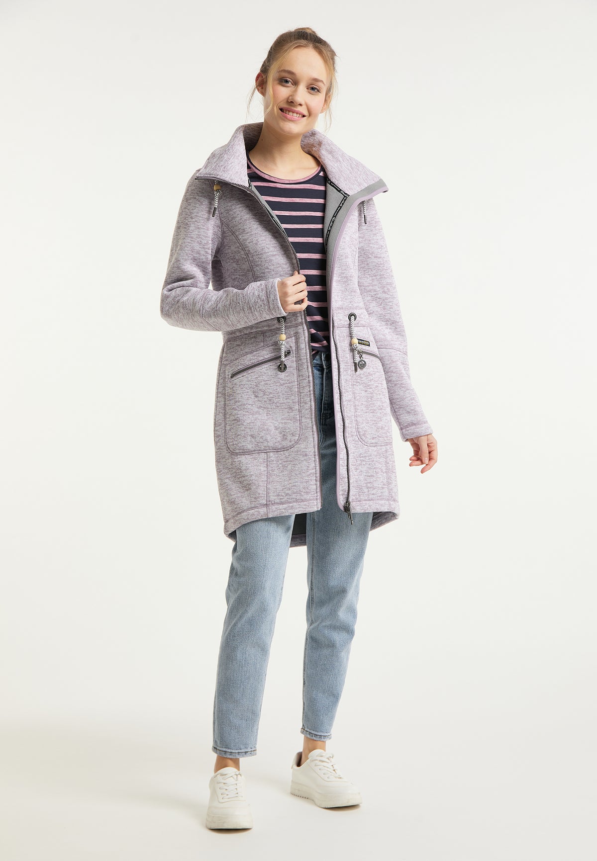 Schmuddelwedda Damen-Strickfleecemantel