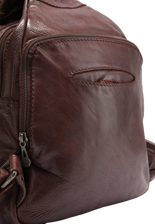 DreiMaster Vintage Damen-Lederrucksack