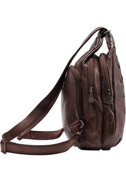 DreiMaster Vintage Damen-Lederrucksack