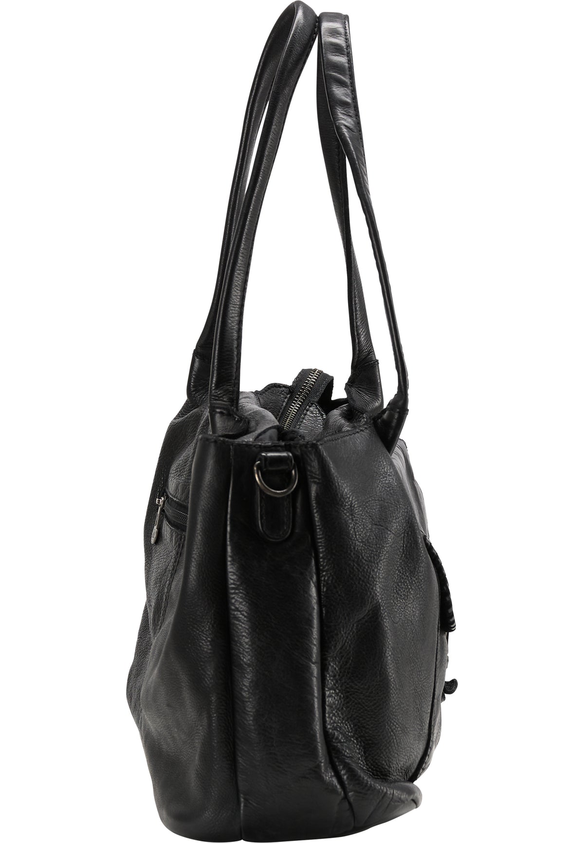 DreiMaster Vintage Damen Leder-Schultertasche