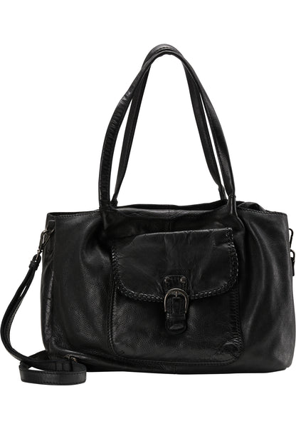 DreiMaster Vintage Damen Leder-Schultertasche