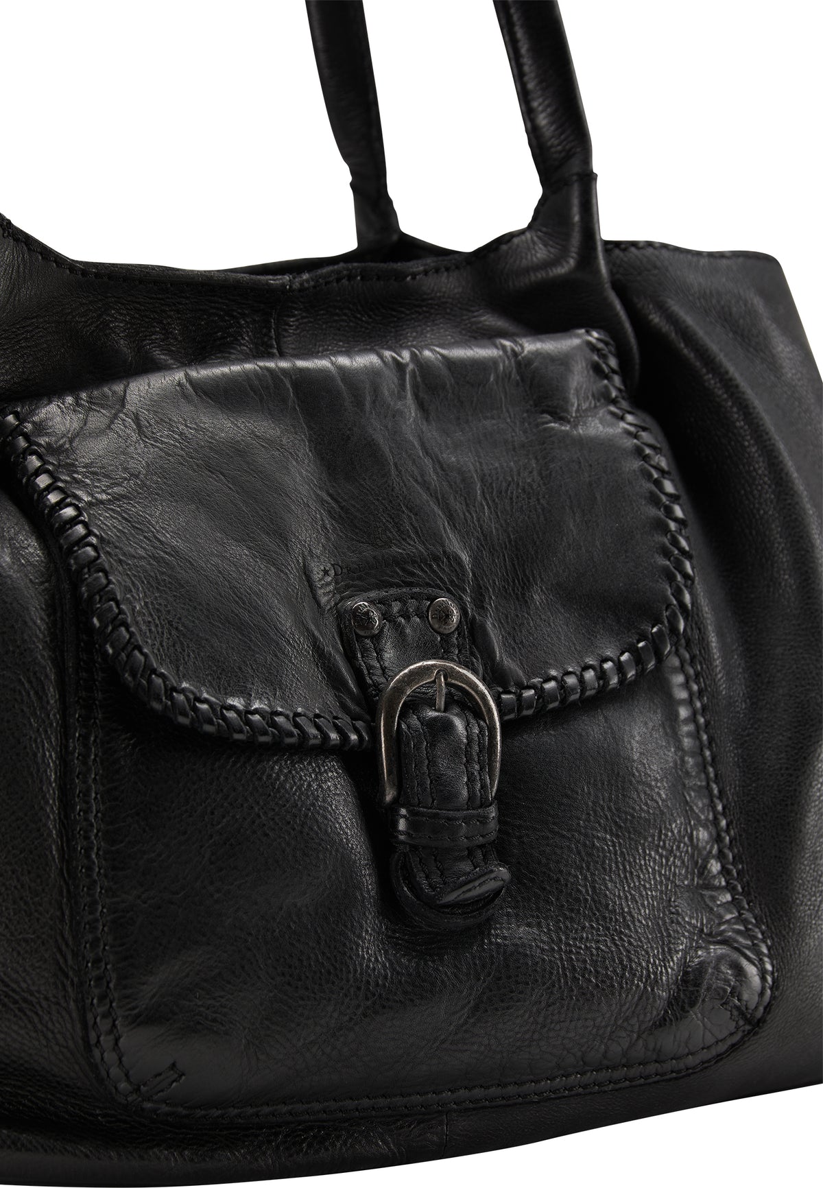 DreiMaster Vintage Damen Leder-Schultertasche