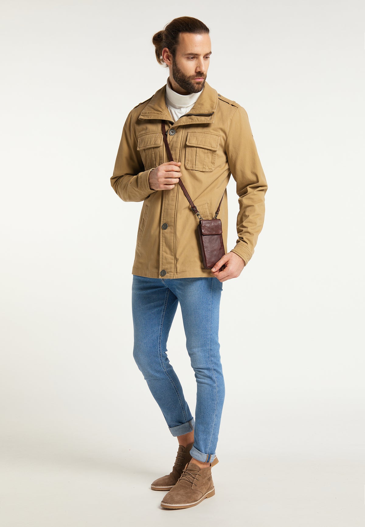 DreiMaster Vintage Men's Leder Umhängetasche