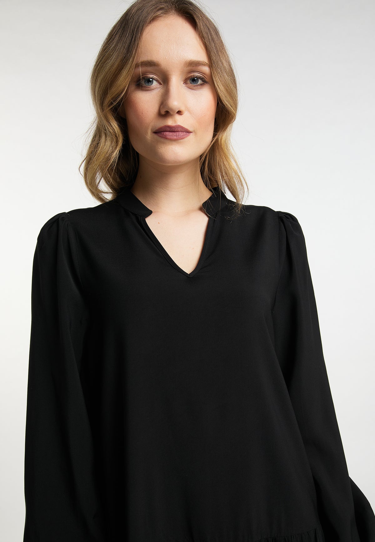 DreiMaster Klassik Damen-Langarmkleid