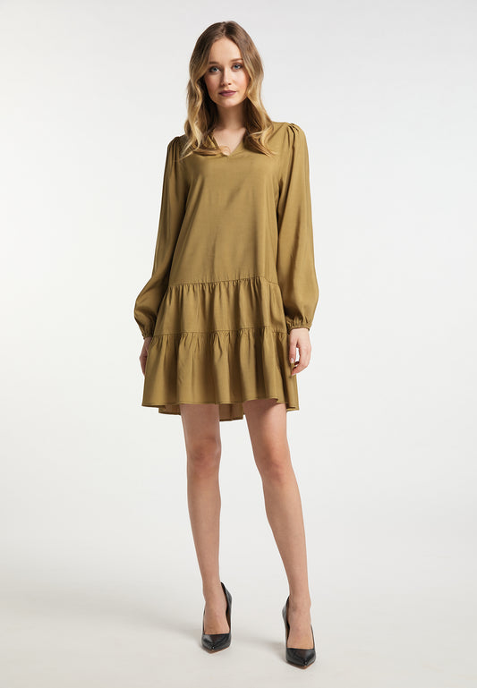 DreiMaster Klassik Damen-Langarmkleid