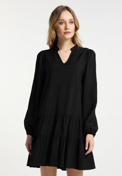 DreiMaster Klassik Damen-Langarmkleid