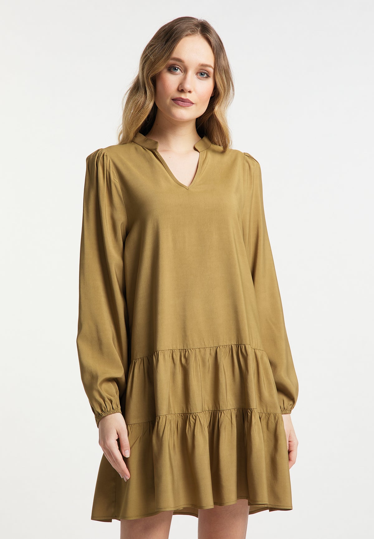 DreiMaster Klassik Damen-Langarmkleid