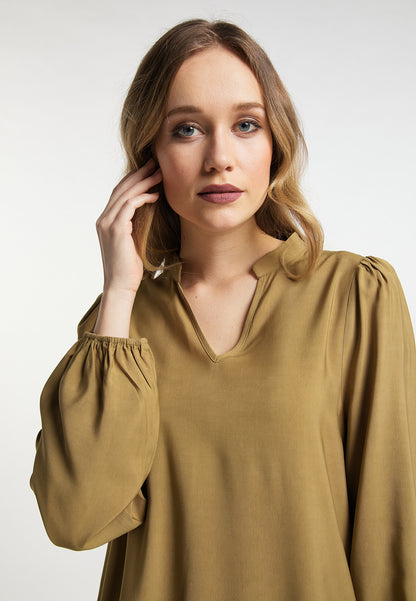 DreiMaster Klassik Damen-Langarmkleid