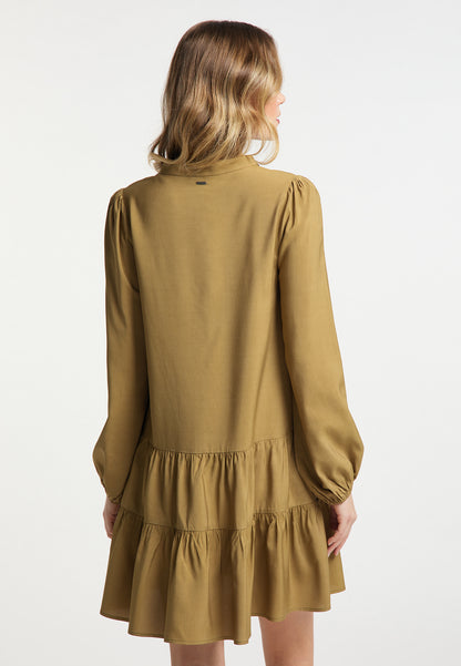 DreiMaster Klassik Damen-Langarmkleid