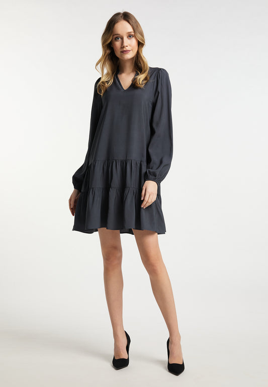 DreiMaster Klassik Damen-Langarmkleid