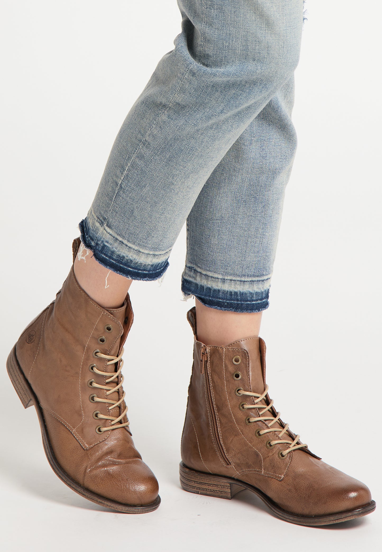 DreiMaster Vintage Damen Weiche Lederstiefeletten