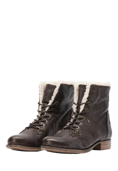 DreiMaster Vintage Damen Weiche Lederstiefeletten