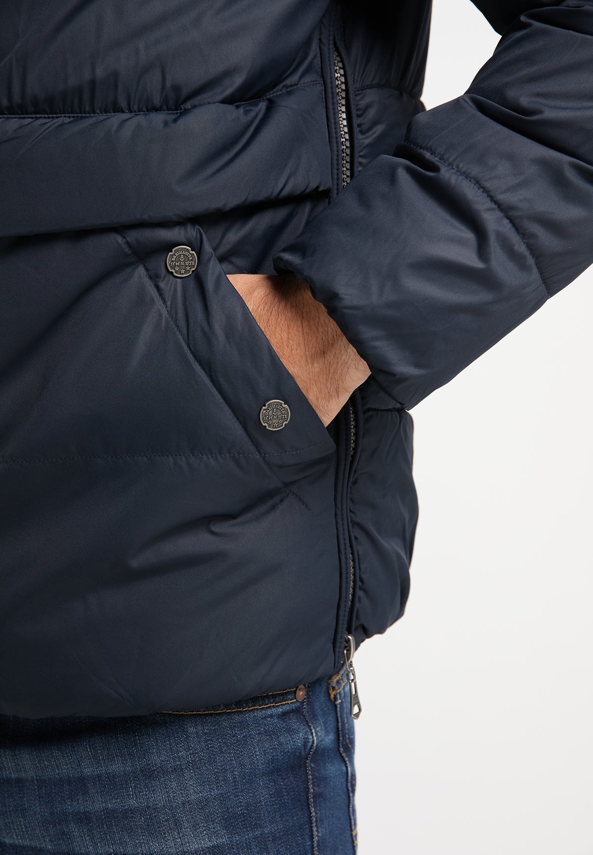 DreiMaster Vintage Men's Wattierte Schlupfjacke