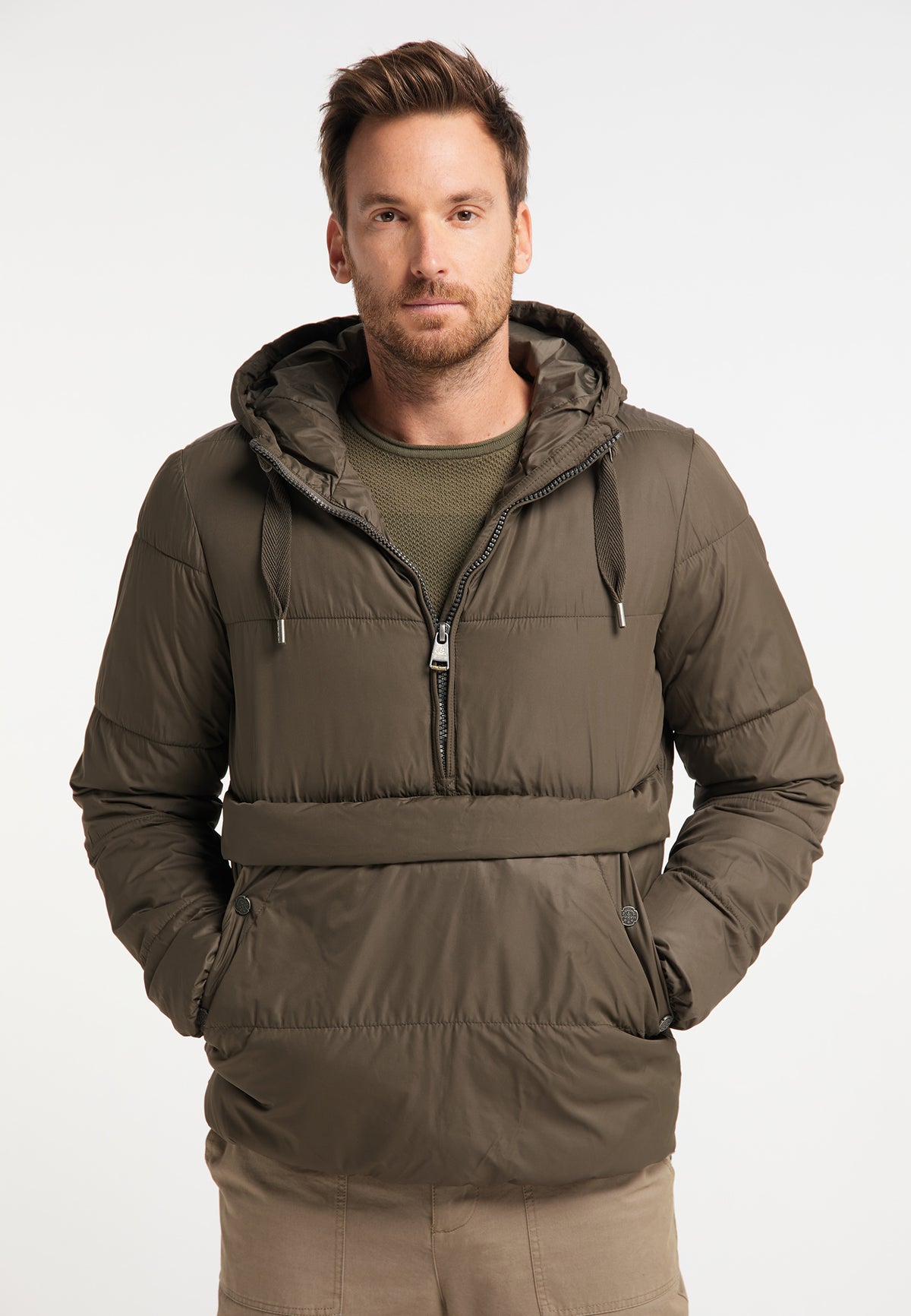 DreiMaster Vintage Men's Wattierte Schlupfjacke